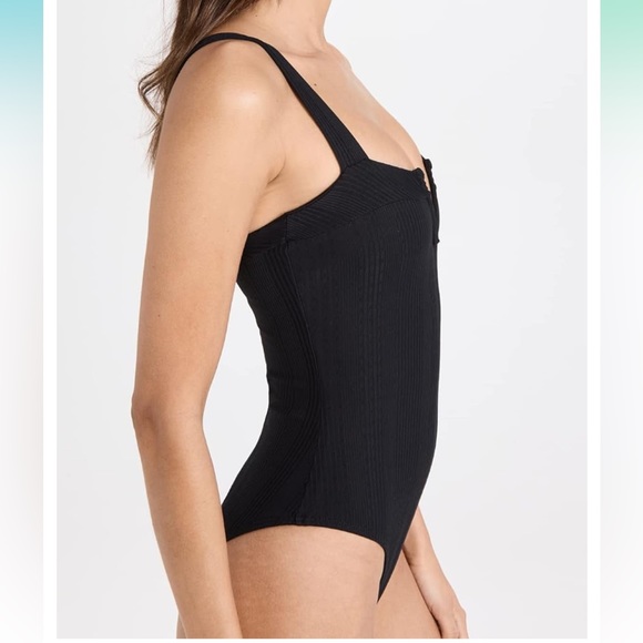 NWT L Space Cha Cha One Piece Bathing Suit in Black - Picture 3 of 10